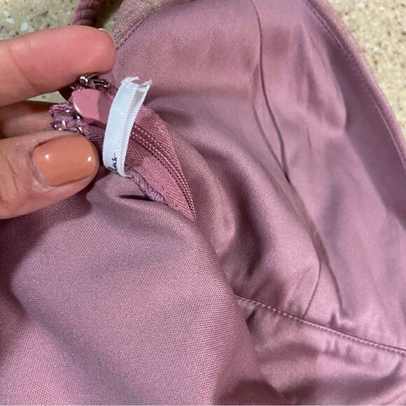 NWOT Lulus Sweet Goddess Mauve Mesh Pleated Sleeveless Midi Dress - Picture 11 of 11